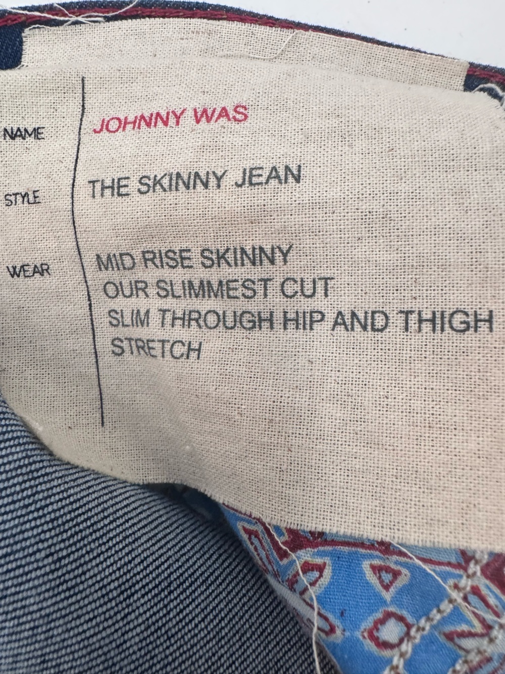 Johnny Was “The Skinny Jean” Mid-Rise Jeans - size 25 - Picture 6 of 7